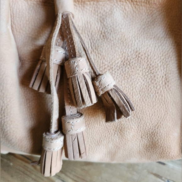 Anthropologie × Miss Albright Sandrine leather tote with tassels - Picture 4 of 8